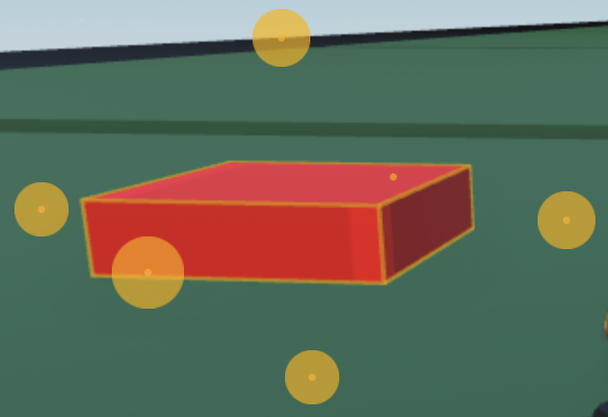 A painted kill brick on a plot